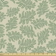 thumbnail image 1 of Fern Fabric by the Yard Upholstery, Exotic Foliage on Cream Toned Background Ornamental Composition Rainforest Flora, Decorative Fabric for DIY and Home Accents, 2 Yards, Green and Beige by Ambesonne, 1 of 4