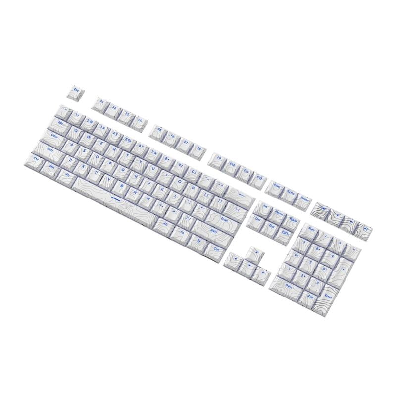 108 Keys PBT Dye Sublimation Keycaps Contour Line Front Print Backlit keycaps Cherry Profile Keycaps for Keyboard