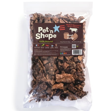 UPC: 0032657120763 | Pet n Shape Beef Lung Dog Treats – Made and Sourced in the – Training Treat 1 Pound