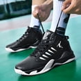 thumbnail image 5 of Men's High-Top Basketball Sneakers, Durable Leather Performance Shoes with Non-Slip Sole for Sports, Training, and Casual Wear, 5 of 9