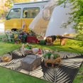 thumbnail image 3 of Outdoor Rug  for Patios   Reversible Outdoor Plastic Straw Camping Rug Carpet  Large Area Rugs Mats for RV  Camper  Deck  Balcony  Porch  Backyard  Beach  Picnic. Leaf, 3 of 7