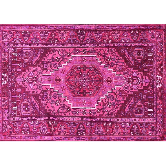 Ahgly Company Indoor Rectangle Persian Pink Traditional Area Rugs, 2' x 4'