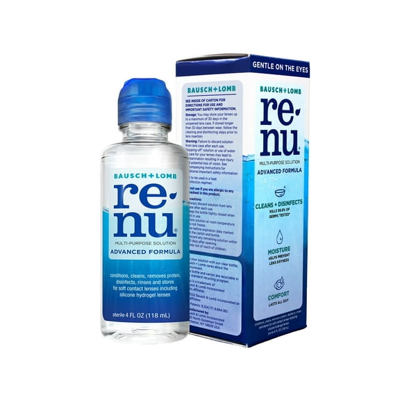 Renu Advanced Formula Contact Lens Cleaning Solution 4fl Oz Each