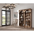 thumbnail image 6 of Traditional 8' Tall Wood Bookcase Wall With Ladder Office Storage Brown, 6 of 6