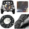 thumbnail image 3 of PISONIC American Flag Bald Eagles Spare Tire Cover Weatherproof Universal Wheel Protectors for RV Camper Travel Trailer SUV Truck 14 inch, 3 of 7
