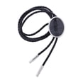 thumbnail image 4 of Cravate Rétro Style Cowboy Bolo Cravate Western Accessoires de Vêtements Rayures Noires, 4 of 10