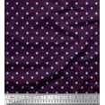 thumbnail image 1 of Soimoi Purple Japan Crepe Satin Fabric Blue Star Fabric Prints By Yard 42 Inch Wide, 1 of 3