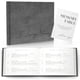 thumbnail image 1 of Libro de visitas fúnebre Paige McRae de piel gris viscoelástico con letrero, 1 of 8