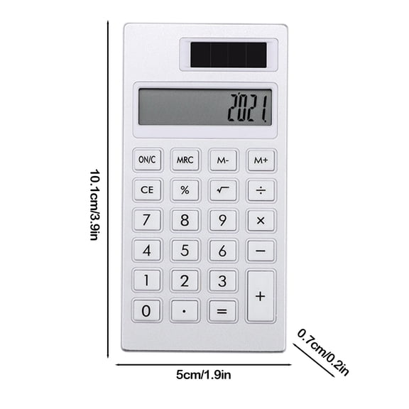 12 Digit Desk Calculator, Desktop Calculators with Large LCD Display & Big Buttons, Dual Power Solar & Battery, Standard Basic 4 Function Calculator for Classroom, Office, Home, Business, Teachers