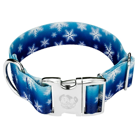 Country Brook Petz® 1 1/2 inch Premium Winter Wonderland Dog Collar, Extra Large
