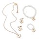 thumbnail image 1 of Conjunto de cuatro piezas, collar para mujer, pendientes, pulsera de cuentas y anillo, conjunto de joyería, joyería, regalo para mujeres y niñas, 1 of 6