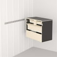 thumbnail image 3 of Prepac HangUps 3 Drawer Wooden Base Garage Storage Cabinet in Black, 3 of 12