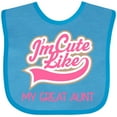 thumbnail image 3 of Inktastic Cute Like My Great Aunt Girls Baby Bib, 3 of 4