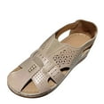 thumbnail image 2 of Sandalias planas huecas con punta redonda Retro Low-top Roman Zapatos de mujer Wmkox8yii shjk3936, 2 of 3