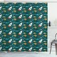 thumbnail image 1 of Ambesonne Spaceship Shower Curtain, Outer Space Nebula, 69"Wx84"L, Multicolor, 1 of 3