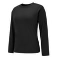 thumbnail image 2 of Tittly T Shirts for Women Graphic Tees Womens Oversized Long Sleeve T Shirts Basic Crewneck Tee Fall Tops Casual Workout Fashion Casual Clothes Womens Long Sleeve Tops Tshirts Shirts Black L, 2 of 9
