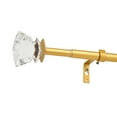 thumbnail image 6 of Curtain Rods 30-84" Gold Adjustable drapery rod with 60mm clear square finials and 3 piece wall brackets. 2PACKS, 6 of 6