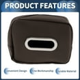 thumbnail image 5 of Unique Bargains Car Tissue Holder Car Tissue Box Organizer Nappa Leather 6.89"x5.12"x2.76" Brown 1 Pc, 5 of 6