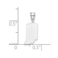 thumbnail image 6 of Auriga Fine Jewelry 925 Sterling Silver/Rhodium-plated Indiana State Pendant for Women, 6 of 6