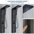 Ces Led Shower Panel Tower System Rainfall Massage Jet Matte Black W