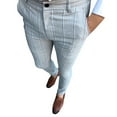 thumbnail image 2 of RKSTN Pants for Men Fall Striped Business Straight Pants Loose Trousers Straight Leg Pants, 2 of 9