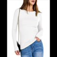 thumbnail image 3 of Camisetas de Larga para Mujer, Tops Ajustados de Punto Acanalado, Conjuntos de Otoño, Camisetas Informales, Ropa Interior, Ropa Interior, XL, 3 of 8