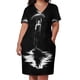 thumbnail image 3 of Vestido de bolsillo suelto "Deseo de la Muerte", vestido de noche para mujer, ropa de verano para mujer, 3 of 7