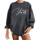 thumbnail image 2 of ICHUANYI Clearance Fashion Loose Women's Round Neck Casual Long Sleeve Printed Ladies Sweatshirt Tops(Gray, S) ICHUANYI WER2023081514041, 2 of 6