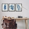 thumbnail image 3 of Stupell Industries Bohemian Vintage Tropical Leaves Black 3pc Floating Frame Art Set, 17 x 21 each, by Hannah Dawson, 3 of 8