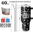 thumbnail image 2 of 40 Oz Butterfly Tumbler with Handle and Straw, Double Wall Stainless Steel Butterfly Cup, Butterflies Coffee Mug Keeps Drinks Cold & Hot Gifts for Women Mom Friends for Birthday, Chrismas, 2 of 6