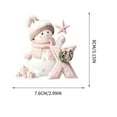 thumbnail image 2 of chaungfeng 26 Snowman Alphabet Ornaments for Christmas Tree, 2D Flat Acrylic Initial Letter Pendant, Mini Hanging Decorations for Party Gifts Decor 3.15", 2 of 5
