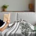 thumbnail image 3 of Antlers Soft Flannel Fleece Throw Blanket, Deer Moose Trees Silhouettes Outline of Village Mountain Fall Forest, Cozy Plush for Indoor and Outdoor Use, 50" x 70", Chocolate Green White, by Ambesonne, 3 of 5