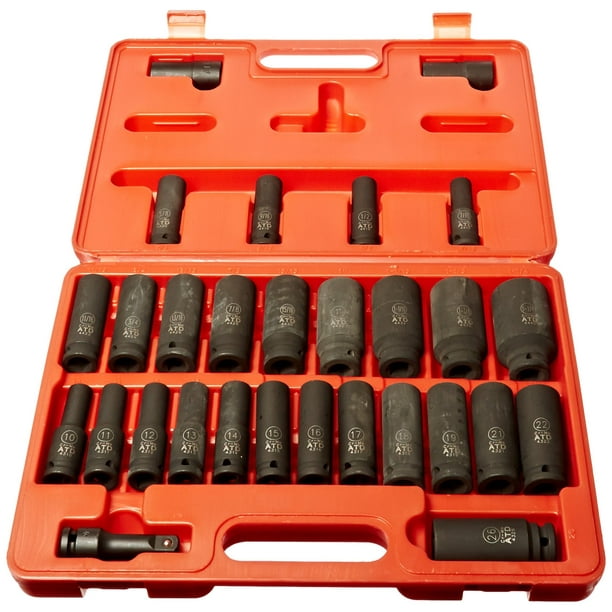Atd Tools ATD4901 29 Pc. 1/2" Drive 6 Point Sae And Metric Deep Impact