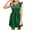 Green womens dresses, variant on Summer Saving Wycnly Womens Dresses Beach Casual Ruffle Sleeve Elastic Waist Swing A Line Short Dresses Summer Solid V-Neck Short Sleeve Formal Mini Dress Green s