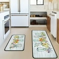thumbnail image 2 of Spring Floral Kitchen Rug Mat Set of 2 Summer Flowers Farmhouse Kitchen Rugs Washable Non Slip Kitchen Mats for Floor Decor, 2 of 6