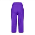 thumbnail image 5 of Mohiass Work Capris for Women Office Womens Petite Capris Women's Casual Pants & Capris Stretch Capri Pants for Women Purple M, 5 of 8