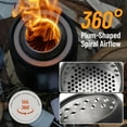 thumbnail image 4 of chalian - 12 Inch Tabletop Fire Pit with Stand Smokeless 304 Stainless Steel Fire Pit for Camping Outdoor & Patio-Wood Burning or Pellet Fueled Portable Bonfire, 4 of 8