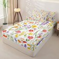 thumbnail image 2 of Homewish Watercolor Wildflower Heart Zipper Twin Comforter Sets with Fitted Sheet and 2 Pillowcases For Women,Yellow Purple Red Zipper Bedding Set,Polka Dots Reversible,4-Piece, 2 of 7