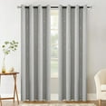 thumbnail image 2 of Xuniizn Blackout Curtains for Bedroom Thermal Insulated - Polyester Black Out Curtains 2 Panels Set Room Darkening Window Curtains for Living Room, Gray, 2 of 6