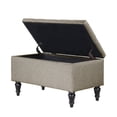 thumbnail image 3 of ABBLE 29 in. Beige Fabric Upholstered Storage Ottoman with Solid Wood Legs, 3 of 6