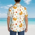 thumbnail image 3 of Lsque Squirrel Maple Leaves And Nuts pattern Hawaiian Shirt for Men, Unisex Summer Beach Casual Short Sleeve Button Down Shirts-XX-Large, 3 of 9