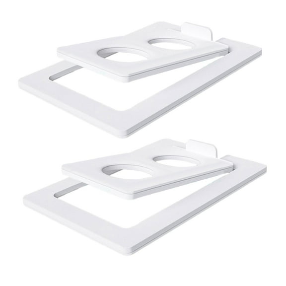 Colcolo 2Pcs Tilted Desktop Speaker Stands Iron Tabletop Speaker Stand for Bookshelf White S