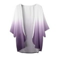 thumbnail image 4 of Ketyyh-chn99 Womens Tops Solid Color Kimono Cardigans Ruffles Cardigan Purple,M, 4 of 4