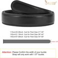 thumbnail image 5 of Men's Leather Ratchet Belt Strap without Buckle, Replacement Leather Belt Strap 35mm/1.38", Fit 40mm/1.57” buckle, 5 of 9