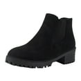 thumbnail image 6 of Chelsea Ankle Boots for Women Platform Lug Sole Chunky Heel Round Toe Slip on Stretch Fall Short Booties, 6 of 7