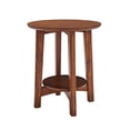 thumbnail image 2 of Monterey Table d'Appoint Ronde en Bois Style Mid-Century Modern 20 Pouces, Châtaigne Chaude, 2 of 5