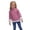Pink, variant on Rggeeun Girls Child Sweaters Solid Color Knitted Lined Long Sleeve Crew Neck Winter Thermal Soft Cozy Kids Trendy Pullover,Green,4-5 Years
