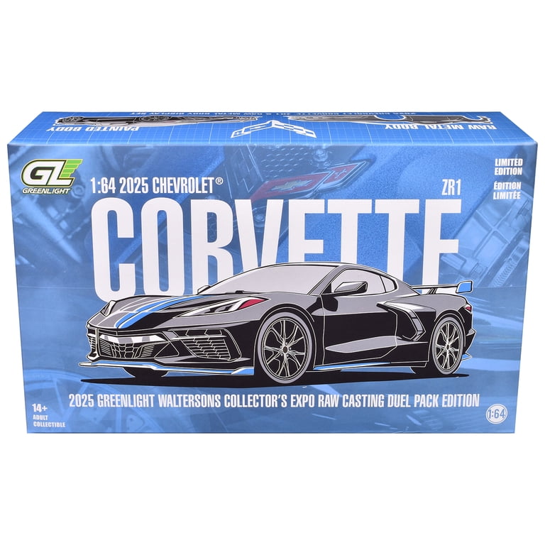 2025 Chevrolet Corvette C8 ZR1 Black with Blue with Raw Casting