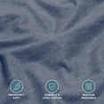 thumbnail image 3 of Bare Home Luxury 100% Cotton Flannel Twin Sheet Set, Deep Pocket, 3-Piece, Heather Indigo, 3 of 10