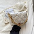 thumbnail image 2 of Bolsa De Hombro Bolsos de hombro con remaches para mujer Bolso cruzado con cadena de cuero (Blanco) Likrtyny Para Estrenar, 2 of 7